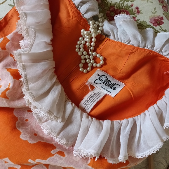 STUNNING 1970S "MISS ELLIETTE" CALIFORNIA MAXI DRESS! LOVELY! - Picture 4 of 17